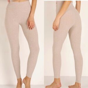 BEYOND YOGA Space Dye Beige Sand High Rise Leggings